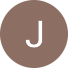 The letter j is in a brown circle on a white background.
