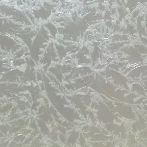A close up of a piece of plastic with a floral pattern on it.