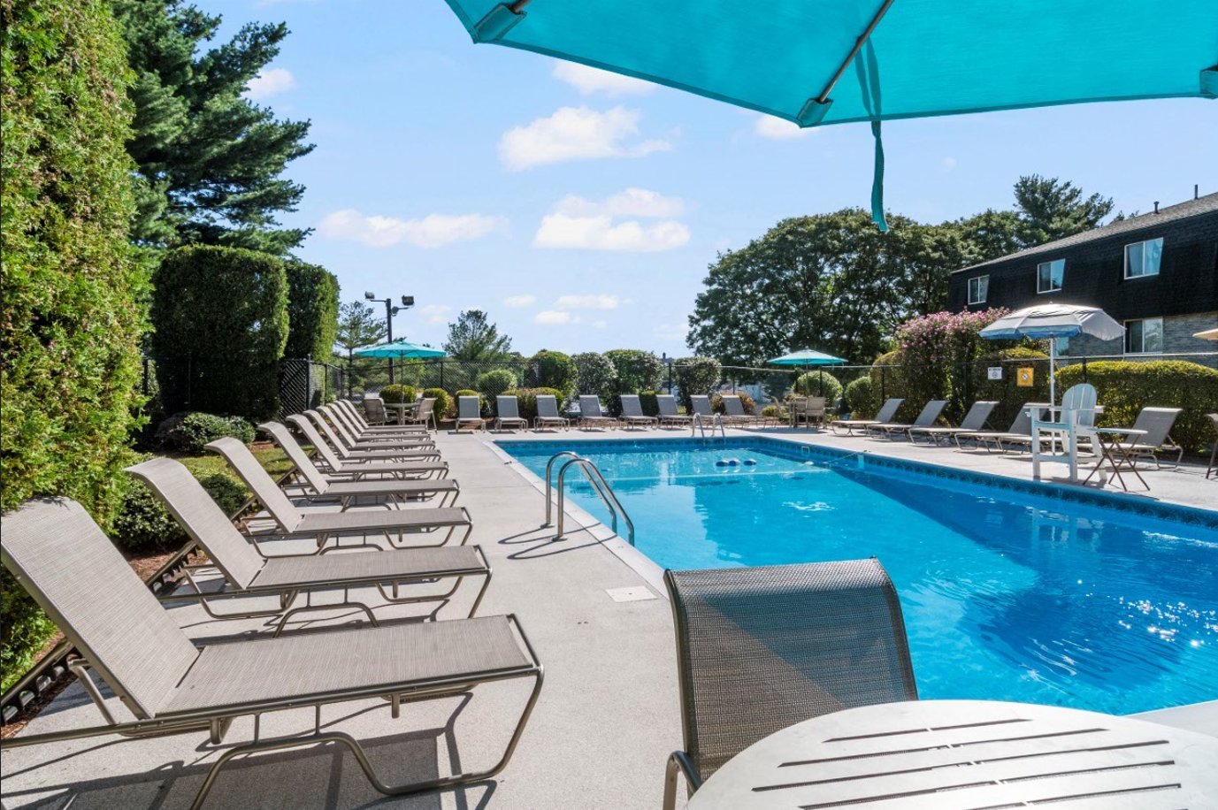 Swimming pool at Pine Brook Place in Haverhill, MA.