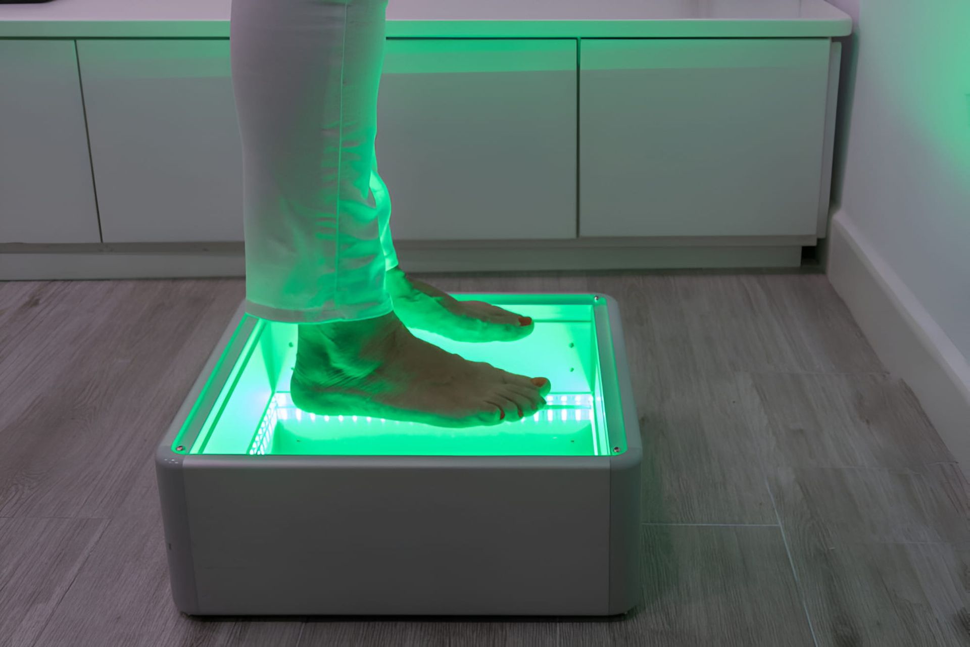 A Person Is Standing On A Box With Their Feet On It — Hastings Podiatry Centre In Port Macquarie, NSW
