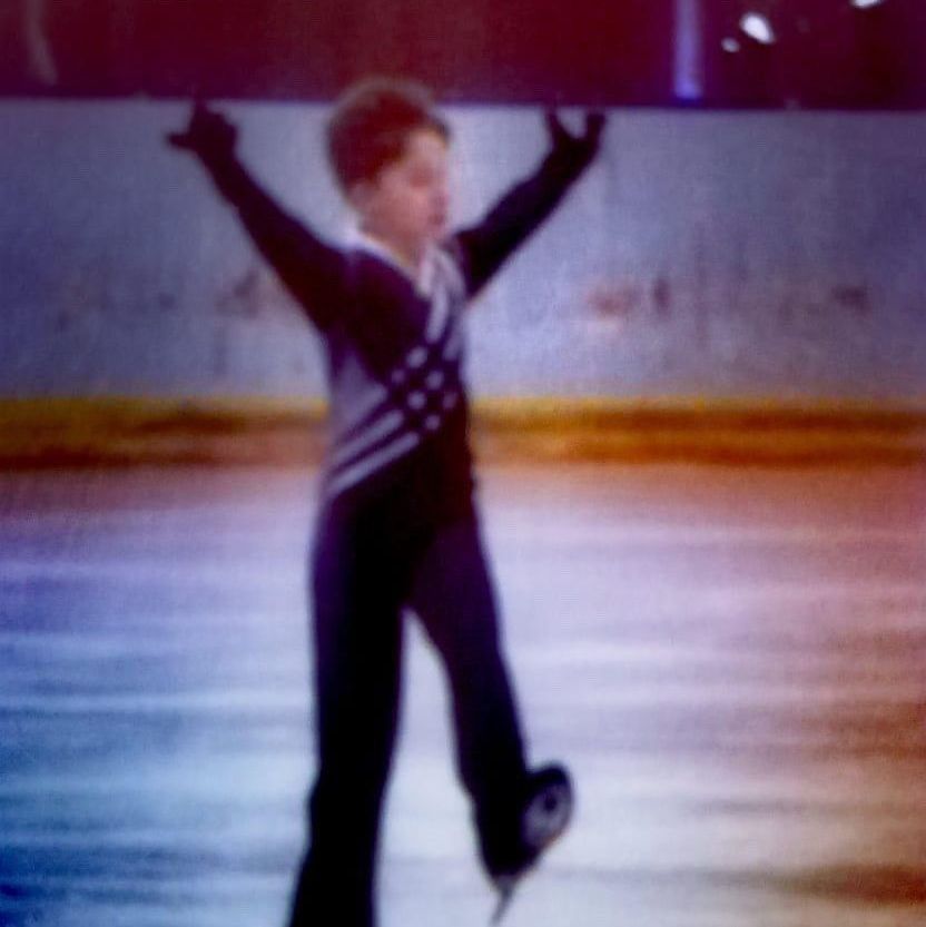 Alexander Korovin skating at age 4.