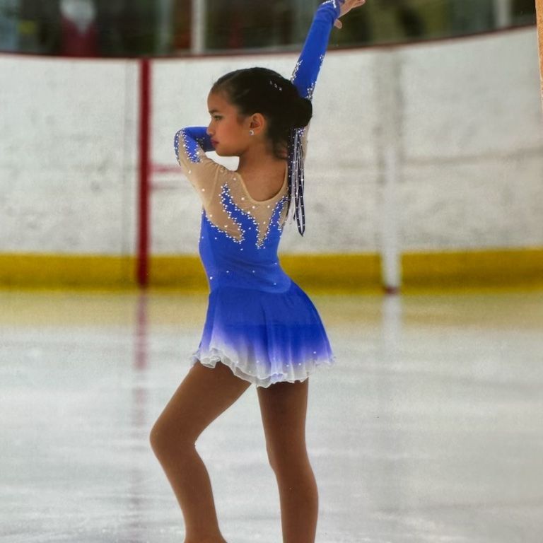 Isabella Gamez Skating at Age 7