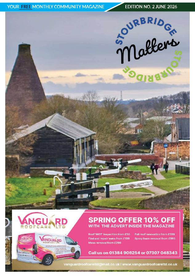 Front cover of the June 2026 issue of Stourbridge Matters Magazine.