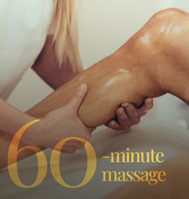 a woman is getting a 60-minute massage gift certificate