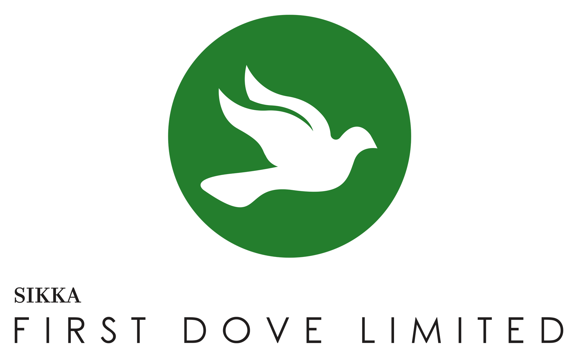 Green circle logo with a white dove and the text “SIKKA FIRST DOVE LIMITED” below.