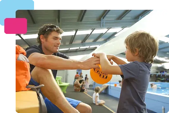 Helping with Swimming Cap - Fulton Swim School