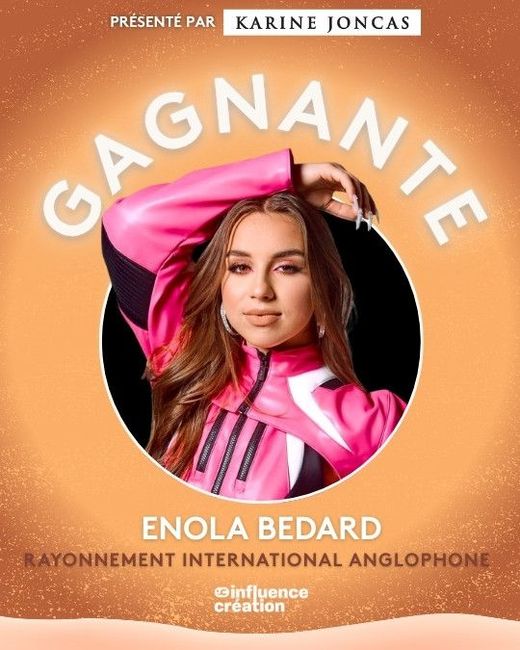 Rayonnement international anglophone : Enola Bedard