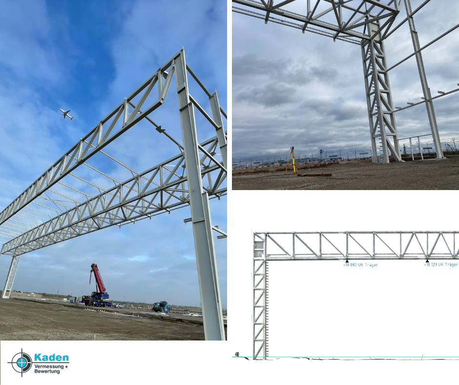 Laserscanning eines Hangar zur Baukontrolle