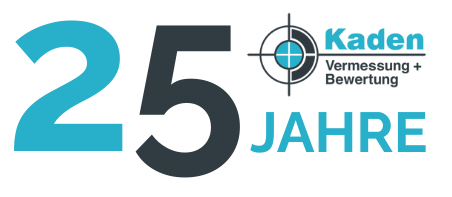 25 Jahre Kaden Vermessung + Beratung logo in blue, gray and black