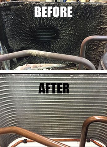 Before and After AC Cleaning Before and After AC Cleaning