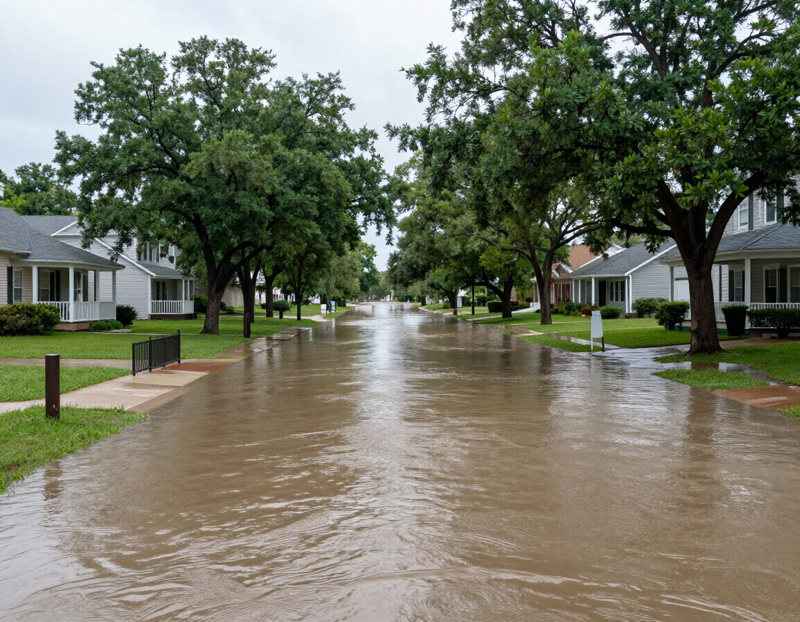 Sabine River corridor flooding near Orange, TX