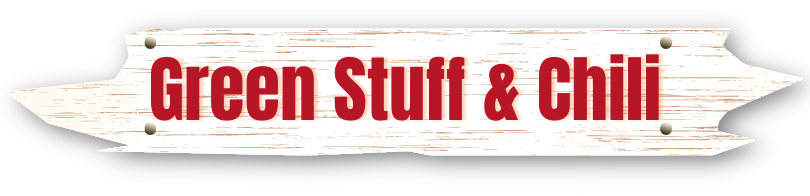Green Stuff & Chili menu section sign