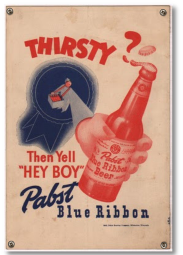 fun beer sign on wall