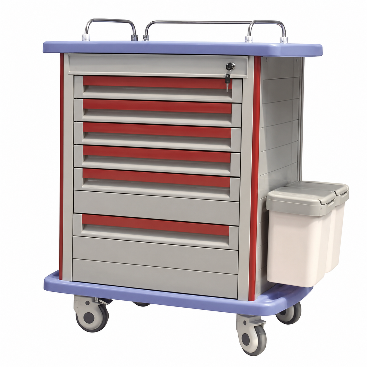 HT279 ABS Medicine Cart / Medication Cart with drawers and lock