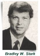 Portrait of Bradley W. Stark in a suit and tie, with his name printed below.