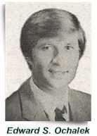 Portrait of Edward S. Ochalek in a suit and tie, with his name captioned below.
