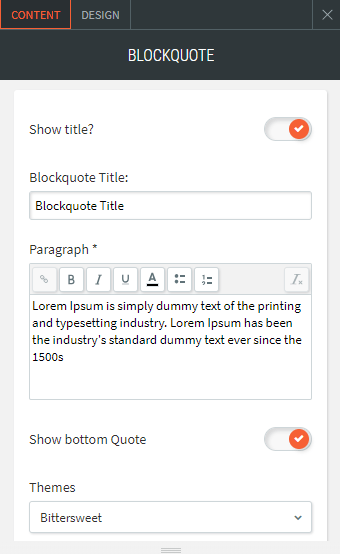 blockquote widget