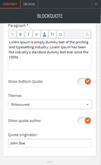 blockquote widget