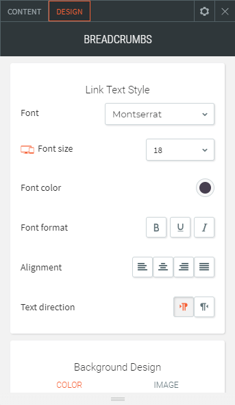 breadcrumb widget