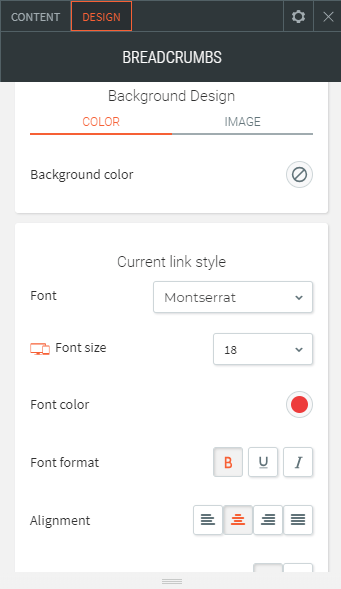 breadcrumb widget