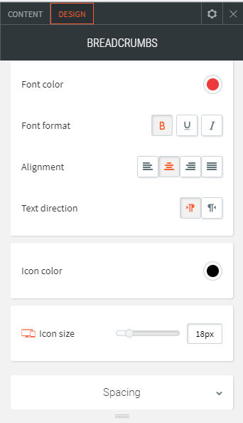 breadcrumb widget