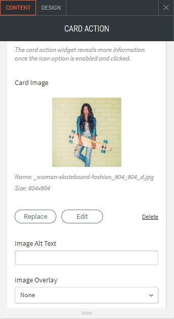 card action widget