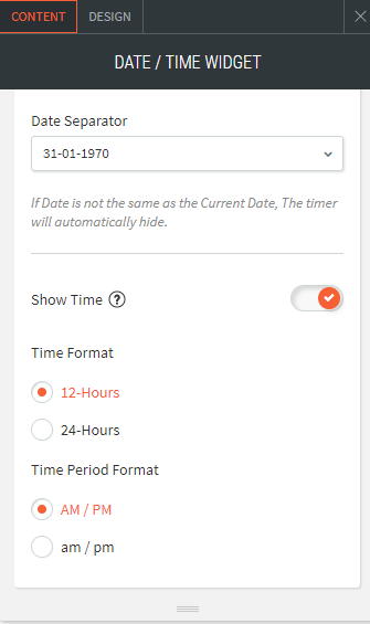 date time widget