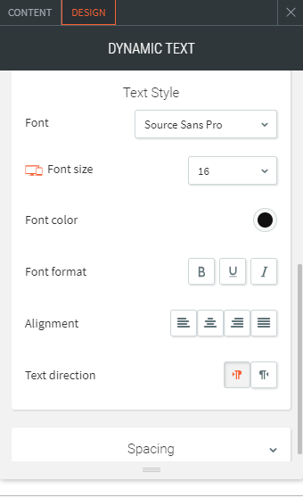 dynamic text widget