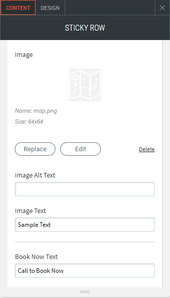 sticky row widget