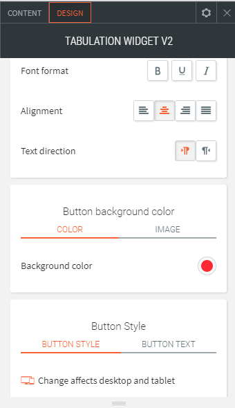 tabulation widget