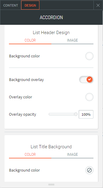 accordion widget
