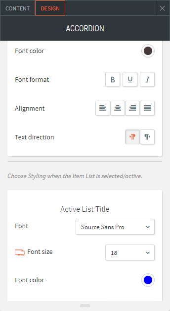 accordion widget