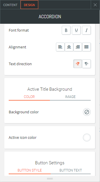 accordion widget