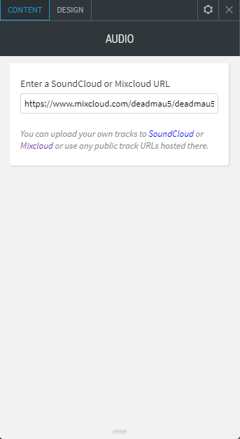 audio widget