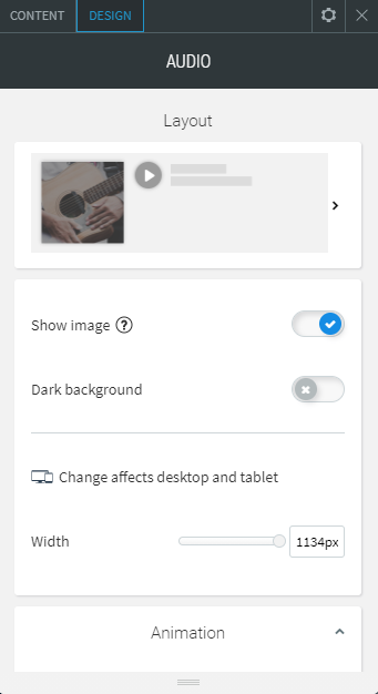 audio widget