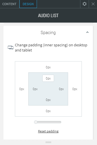 audio list widget
