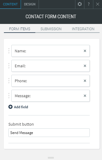 contact form widget