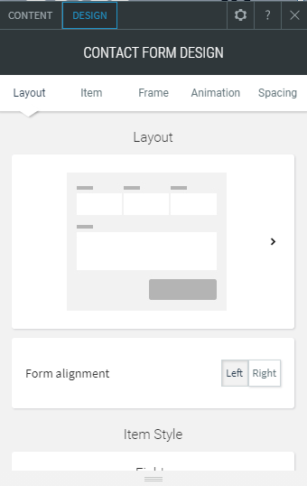 contact form widget