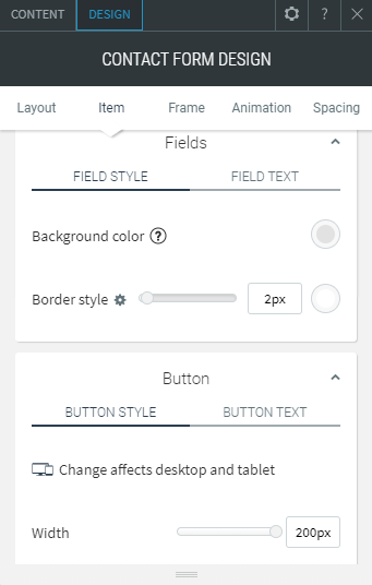 contact form widget