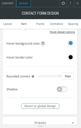 contact form widget