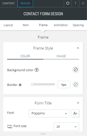 contact form widget