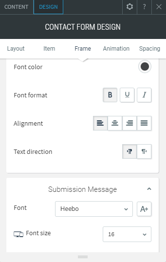 contact form widget