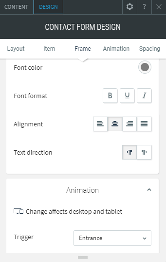 contact form widget