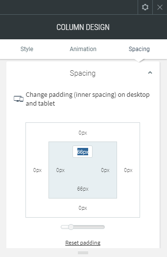 column widget