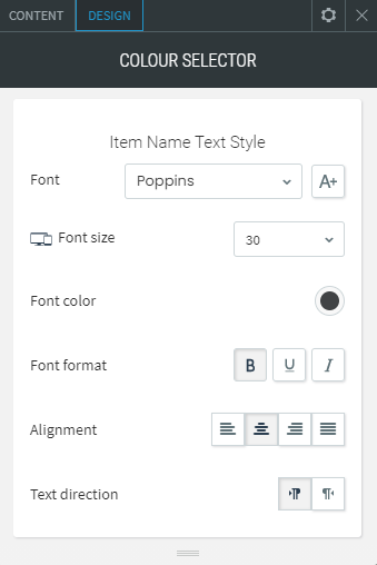 colour selector widget
