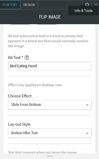flip image widget