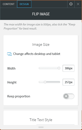 flip image widget