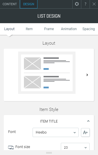 list widget