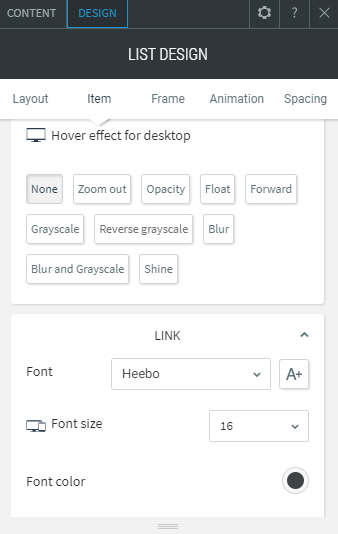 list widget