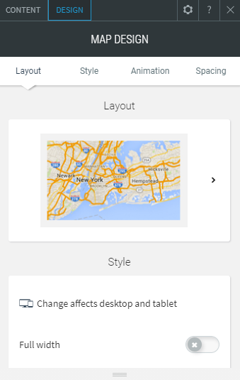 map widget